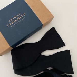Charles Tyrwhitt Black Self Tie Silk Bow Tie